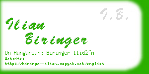 ilian biringer business card